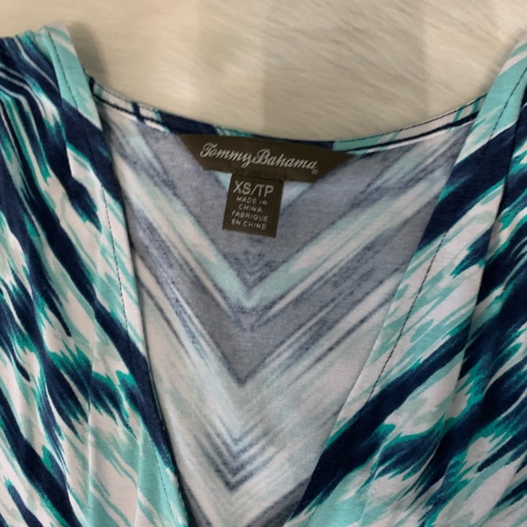 TOMMY BAHAMA Tropical Navy Teal Maxi Dress - Picture 5 of 6